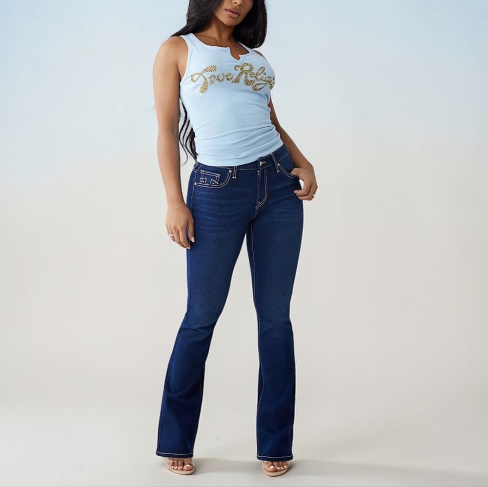 True Religion becca mid rise lurex bootcut jean Size 28